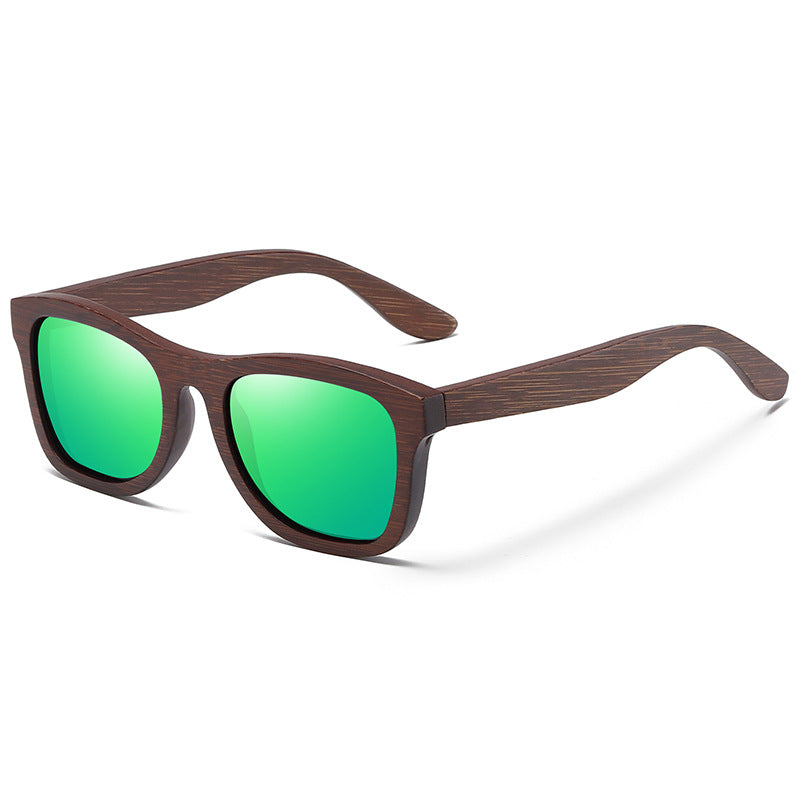 Gafas de sol de madera de bambú, retro, polarizadas