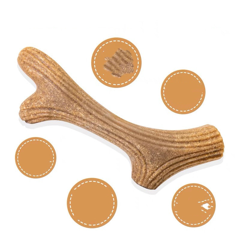 Dog Toy Pine Wood Antler Molar Rod Cleaning Tooth Bone Small And Medium-sized Dogs