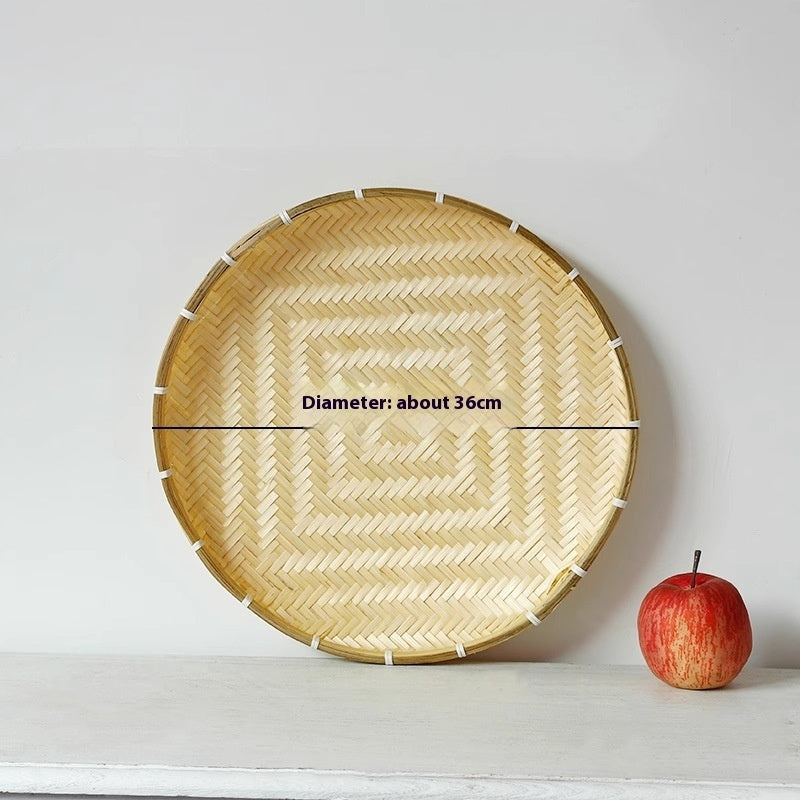 Bandeja de Secado de Productos de Bambú Hechos a Mano Almacenamiento de Productos de Bambú Cedazo Decorativo