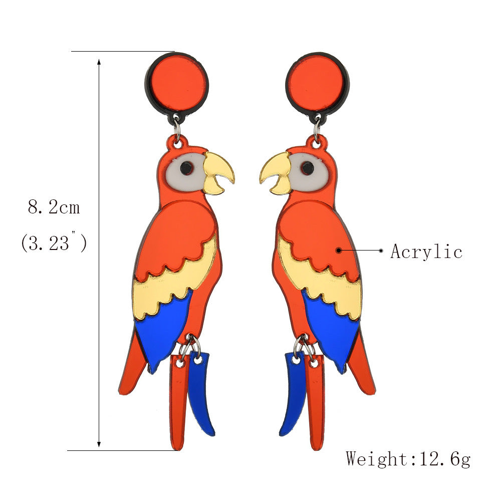 Aretes de loro Aretes acrílicos orgánicos