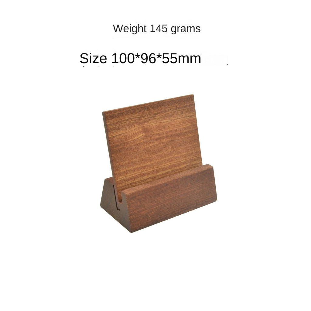 Solid Wood Calendar Stand with Sandalwood Base, Wooden Notepad Holder, Business Card Holder, Card Holder in Beech and Walnut Wood