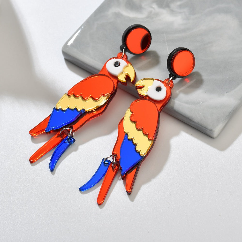 Aretes de loro Aretes acrílicos orgánicos