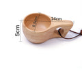 Nordic Cup Rubber Wood Coffee Cup Creative Tea Cup Wood Water Cup Handy Cup Wood Cup