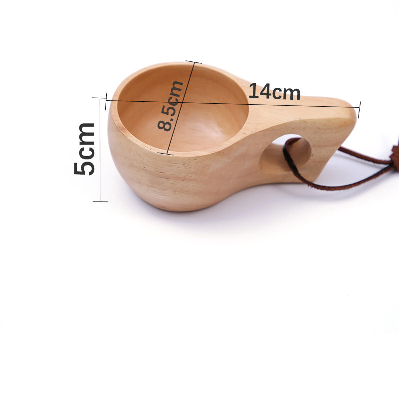 Nordic Cup Rubber Wood Coffee Cup Creative Tea Cup Wood Water Cup Handy Cup Wood Cup