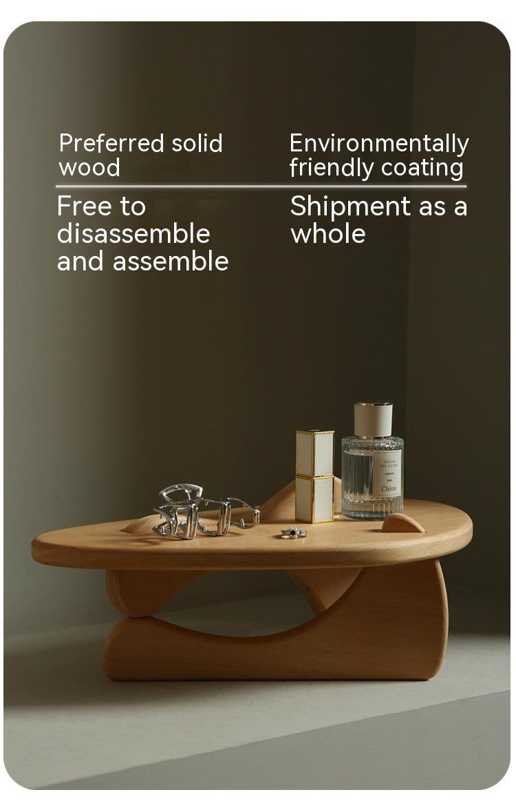 Estantería de madera personalizada para mesa, estante de madera para perfumes, productos para el cuidado de la piel, expositor de madera maciza para el hogar