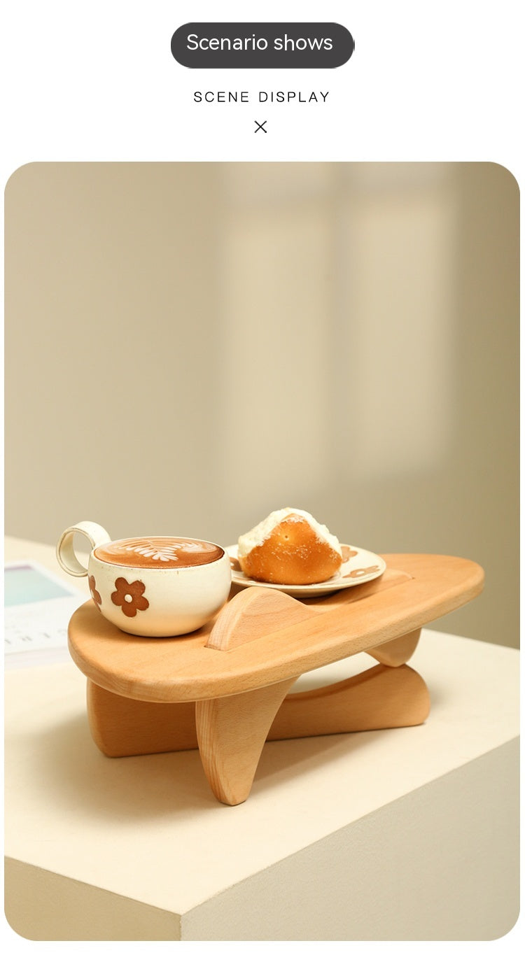 Estantería de madera personalizada para mesa, estante de madera para perfumes, productos para el cuidado de la piel, expositor de madera maciza para el hogar