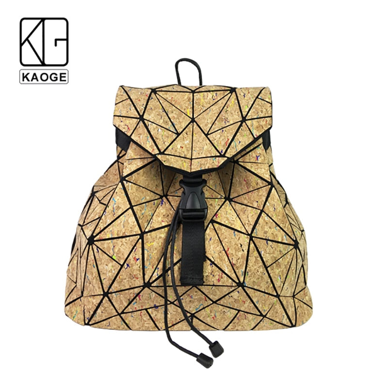 KAOGE Original Mochila de Corcho Natural para Mujer de Moda Madera Vegana Bolso Mochilas Femeninas Bolso de Viaje Mochila Escolar para Niña