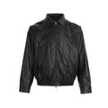 Retro motorcycle style PU leather jacket