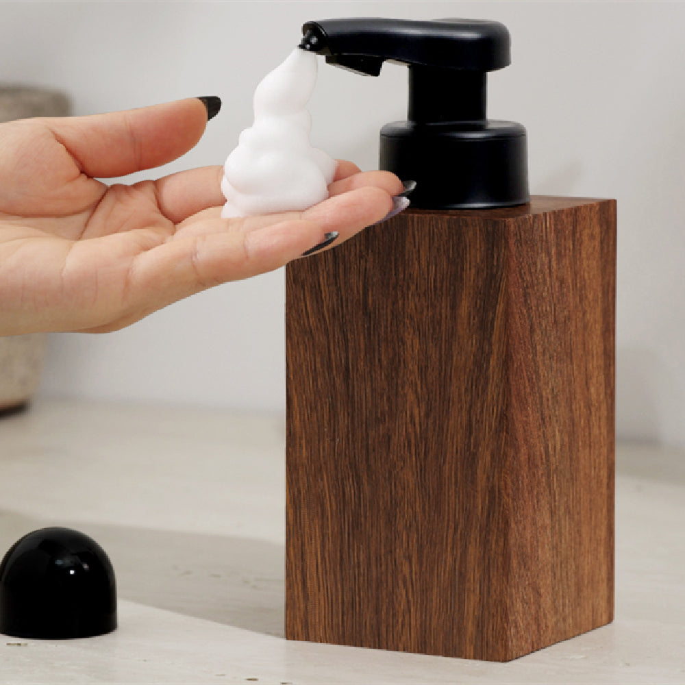 Inteligente con detección automática para lavar smartphone, de veta de madera de nogal