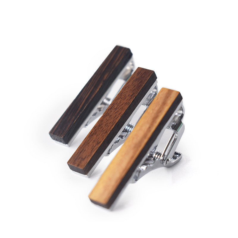 Pasador de Corbata de Madera de Alta Calidad Pasador de Corbata de Madera Aleación de Madera de Cebra