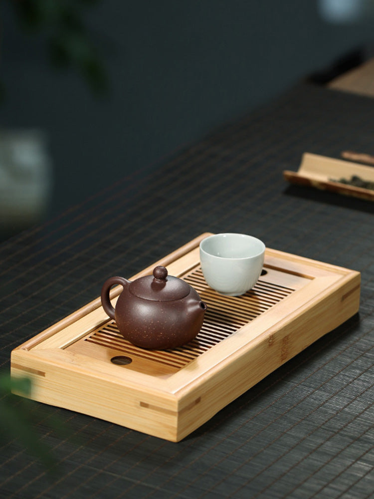Bamboo Tea Tray Simple Tea Set Dry Brewing Table Tea Mat Bamboo Travel Tea Set