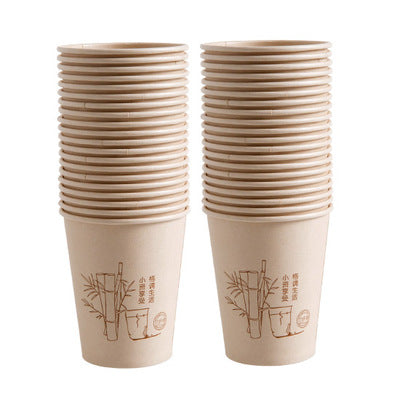 Vaso de papel natural de fibra de bambú ecológico