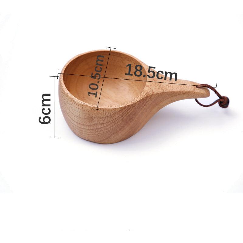 Nordic Cup Rubber Wood Coffee Cup Creative Tea Cup Wood Water Cup Handy Cup Wood Cup