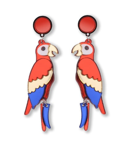 Aretes de loro Aretes acrílicos orgánicos