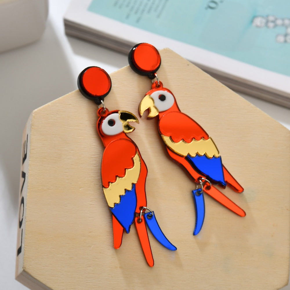 Aretes de loro Aretes acrílicos orgánicos