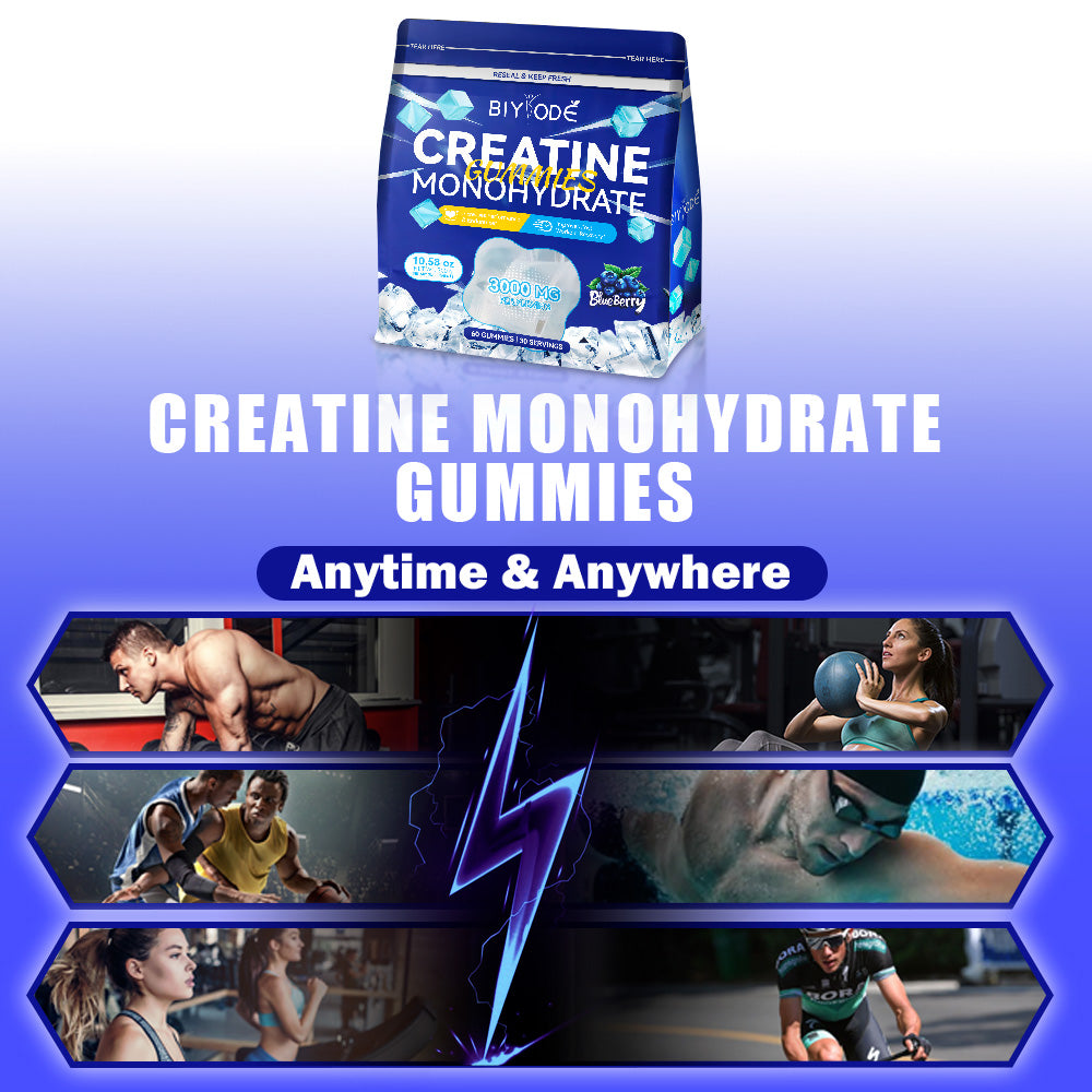 Factory Wholesale Creatine Monohydrate Gummies Herbal Supplement Strength And Endurance Enhancer 100 Percent Natural Vegan Friendly