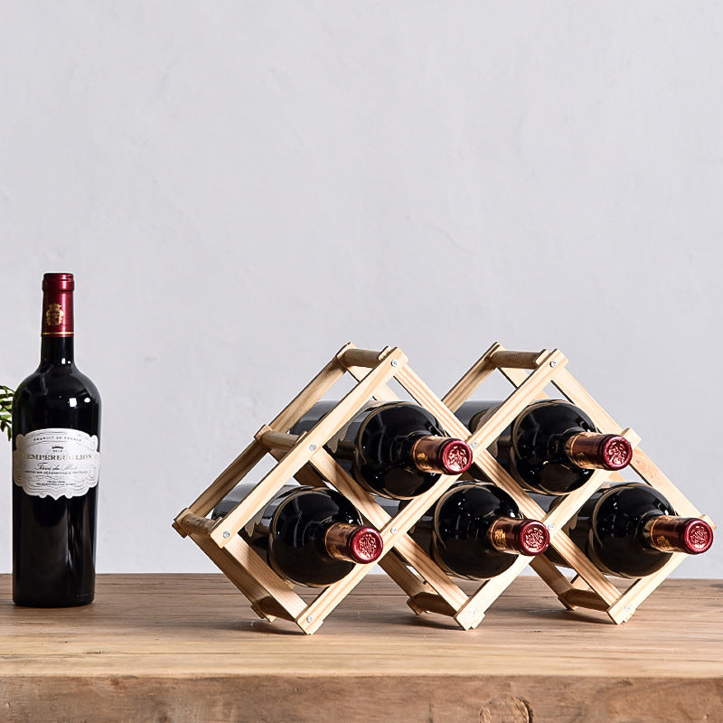Red Wine Rack Solid Wood Household Small Modern Simple Red Wine Cabinet Display Rack Red Wine Rack