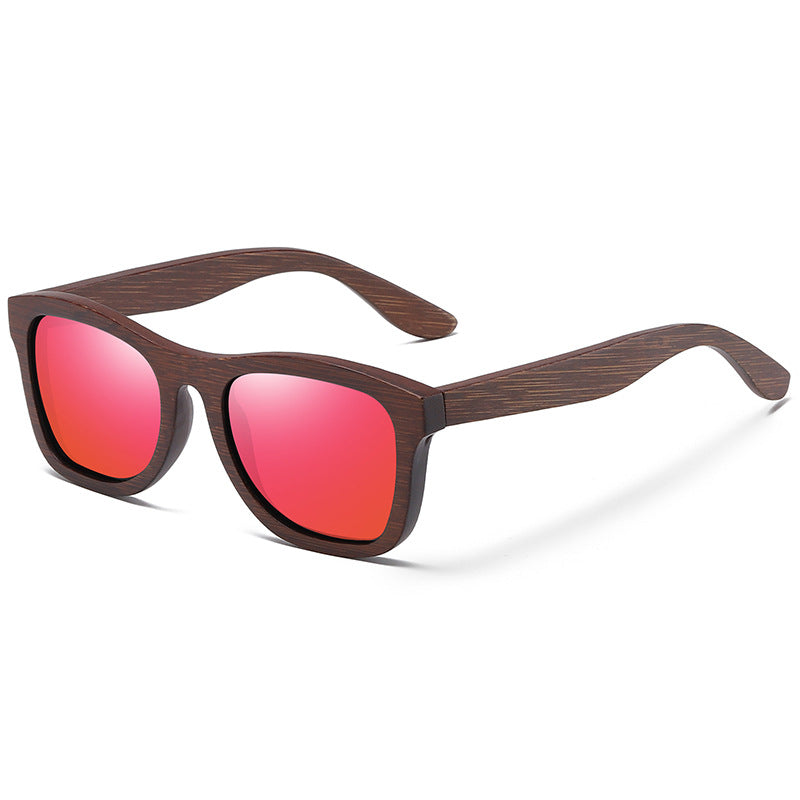 Gafas de sol de madera de bambú, retro, polarizadas