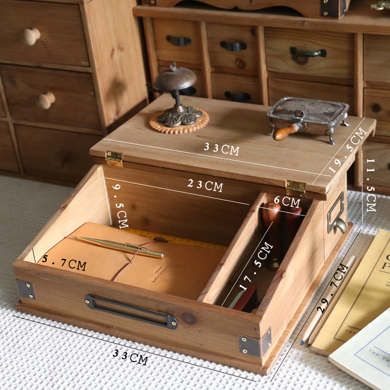 Caja de almacenamiento de papelería a prueba de polvo para escritorio elevado de ordenador doméstico