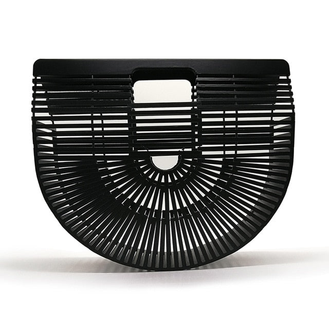 Bamboo Handbag Purses And Handbags Wooden Clutch Lurury Designer Women Bag Summer Beach Bags Hollow Out Casual Bamboo Purses