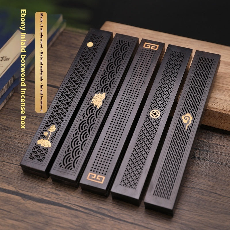 Blackwood Incense Box Whole Wood Sandalwood Agarwood Solid Wood Ebony Incense Box