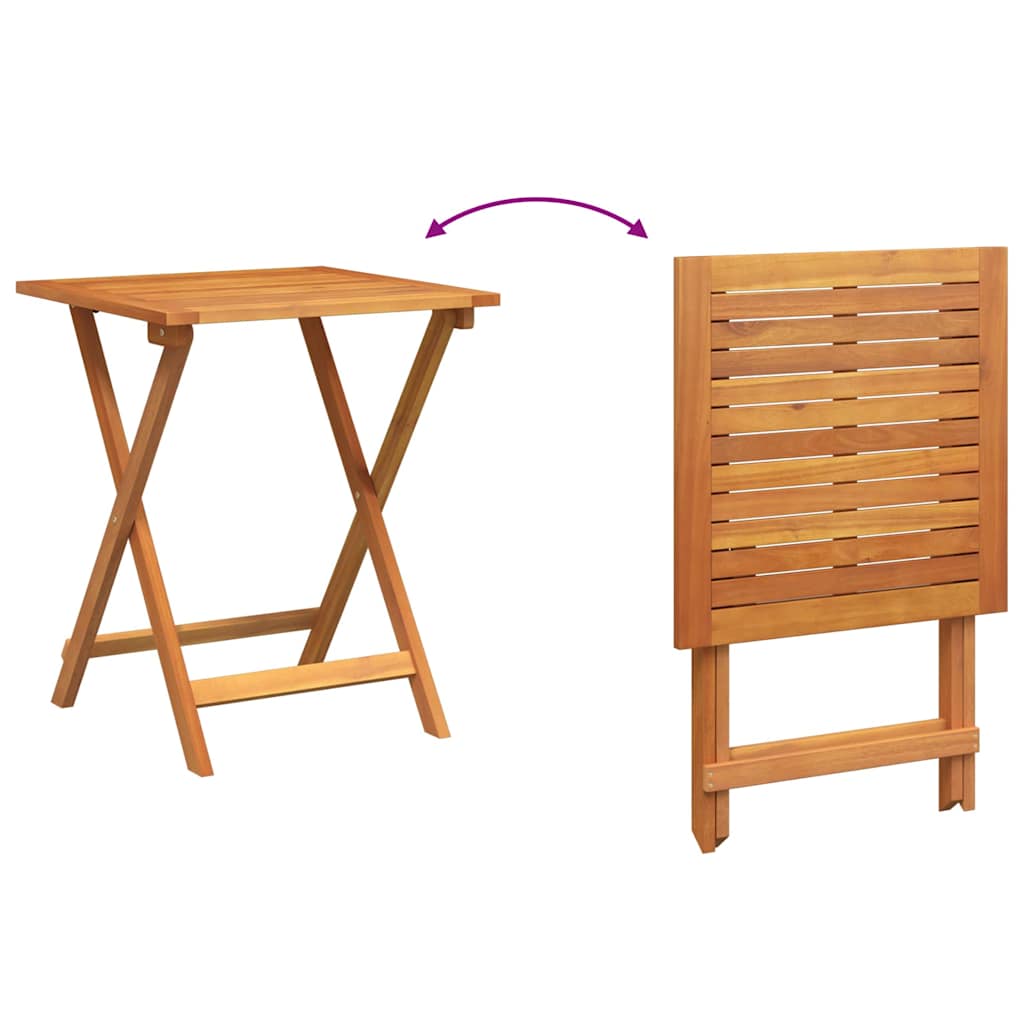 Mesa de Jardín Plegable Natural 60 x Madera de Acacia Maciza