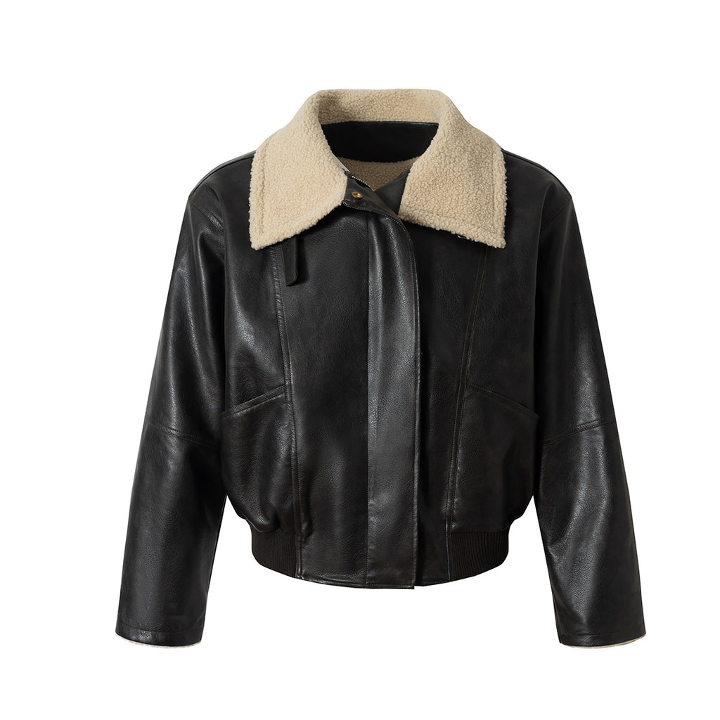 Leather jacket and cotton jacket