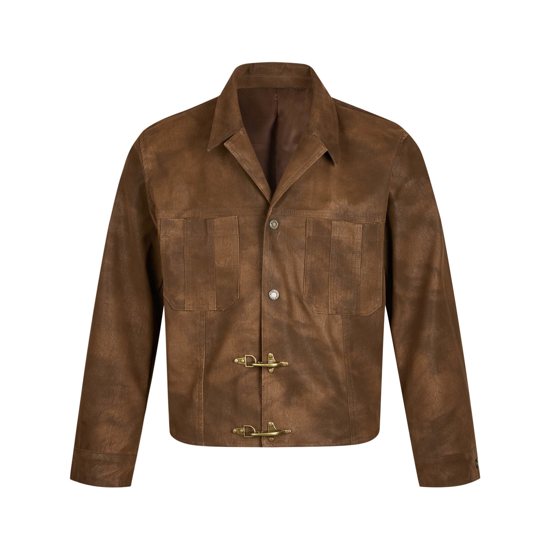 Make old airplane buckle suede leather jacket