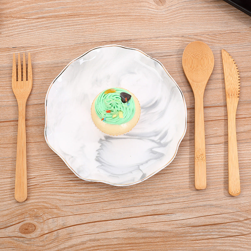 Set de cubiertos de bambú ecológicos y biodegradables