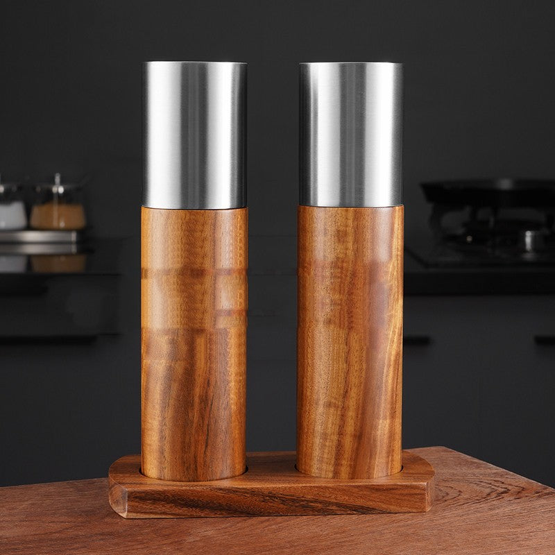 Cylindrical Pepper Grinder Acacia Wood