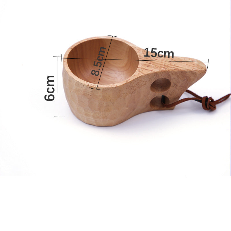 Nordic Cup Rubber Wood Coffee Cup Creative Tea Cup Wood Water Cup Handy Cup Wood Cup