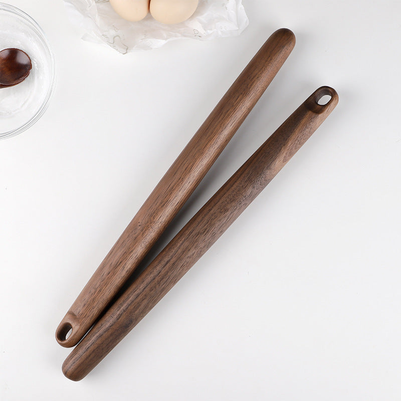 North American Black Walnut Rolling Pin With Hole Solid Wood Baking Dumpling Sticks Kitchen Baking Tools Extended