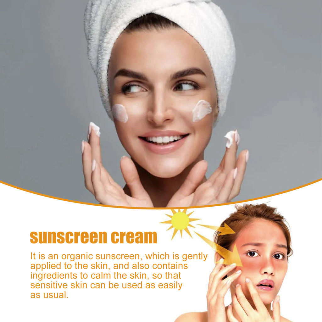 Probiotic Rice Organic Protective Cream, Face Body Non-greasy Outdoor UV Protection Cream