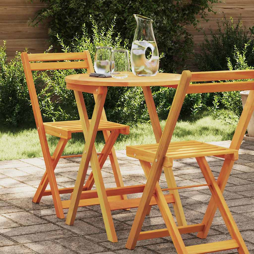 Mesa de Jardín Plegable Natural 60 x Madera de Acacia Maciza