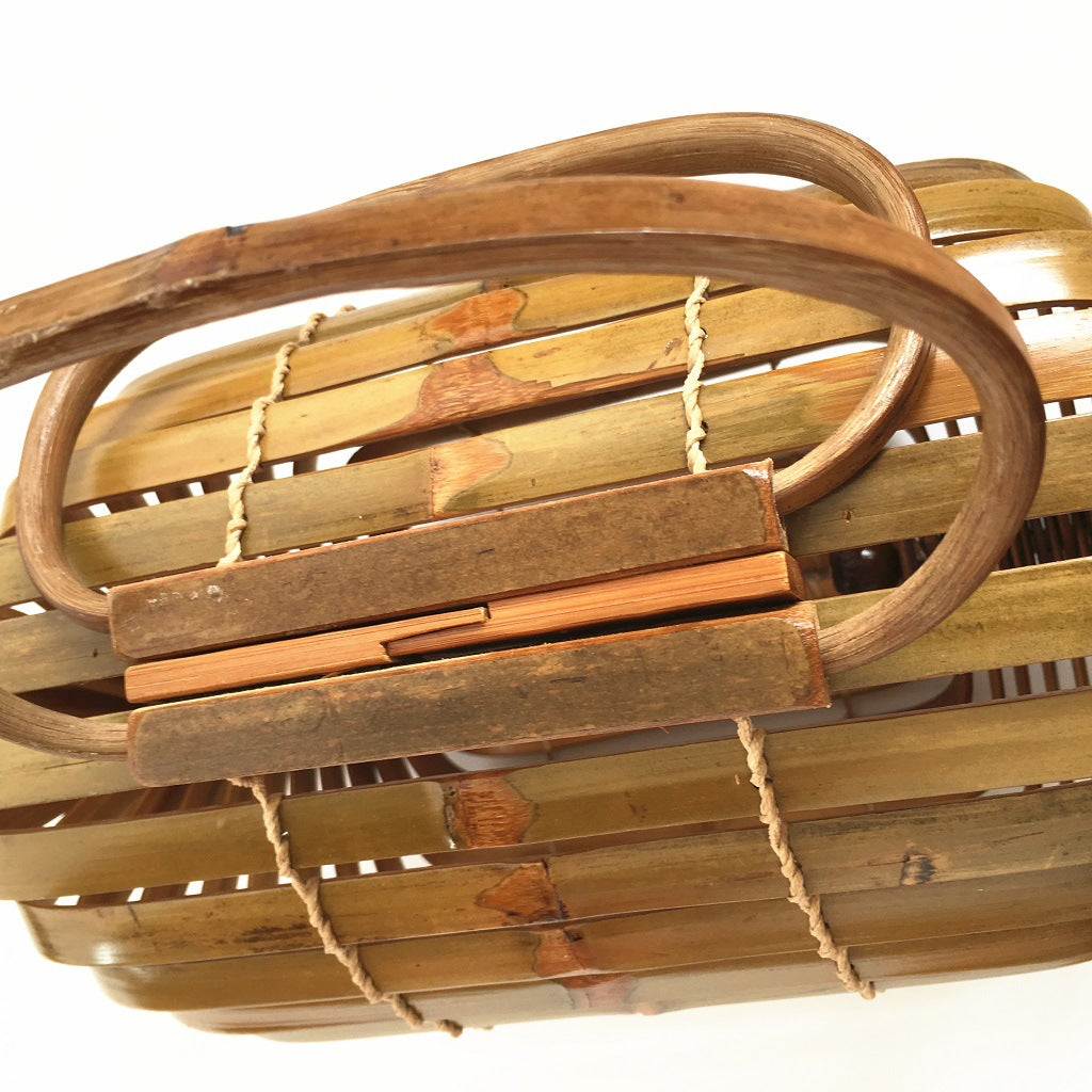 Bamboo Bag Ins Style Bird Lantern Bamboo Handbag Summer Beach Bag Women's Bag Foldable Retro Bamboo Bag