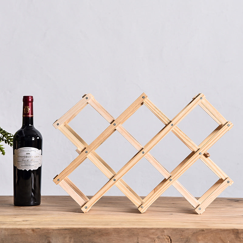 Red Wine Rack Solid Wood Household Small Modern Simple Red Wine Cabinet Display Rack Red Wine Rack