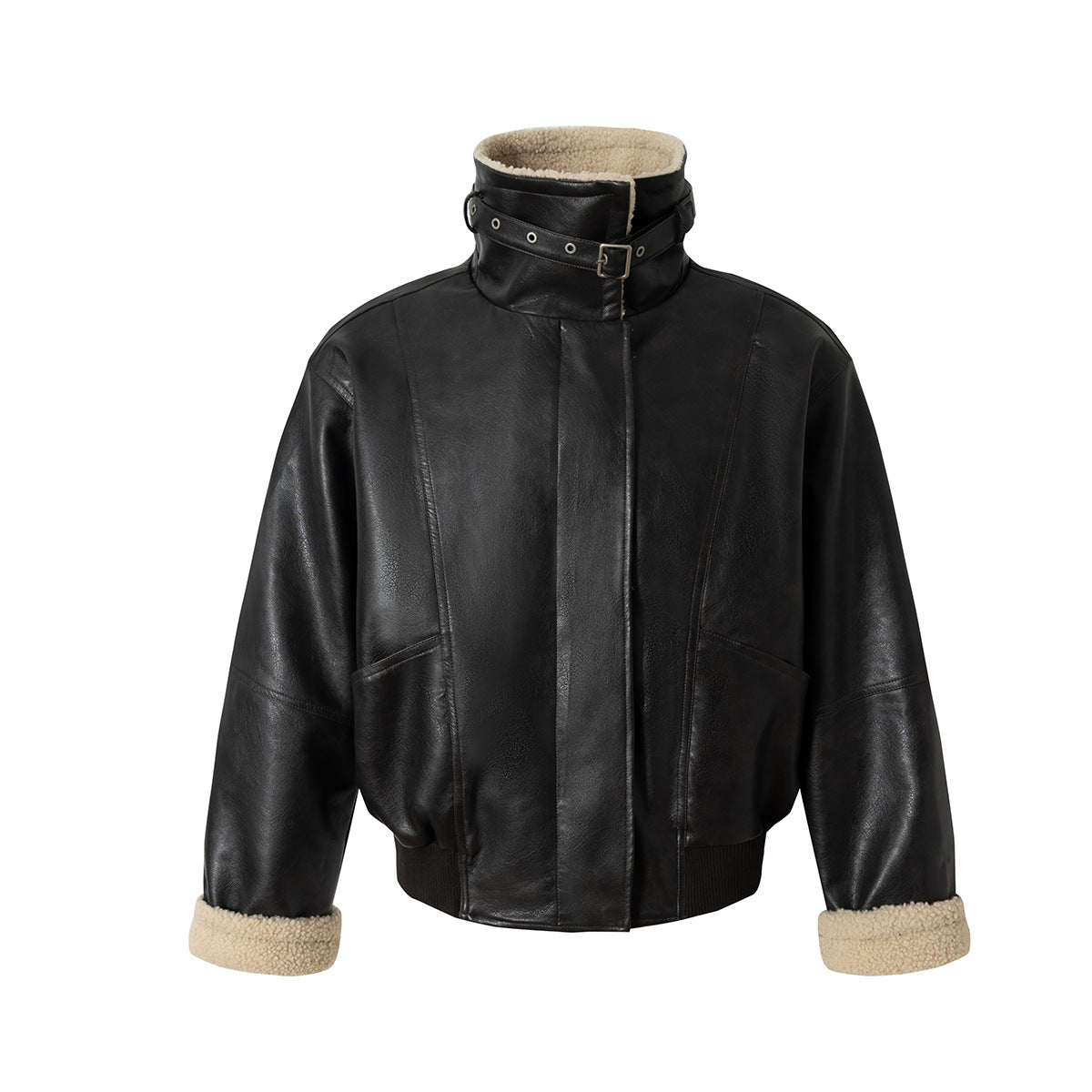 Leather jacket and cotton jacket