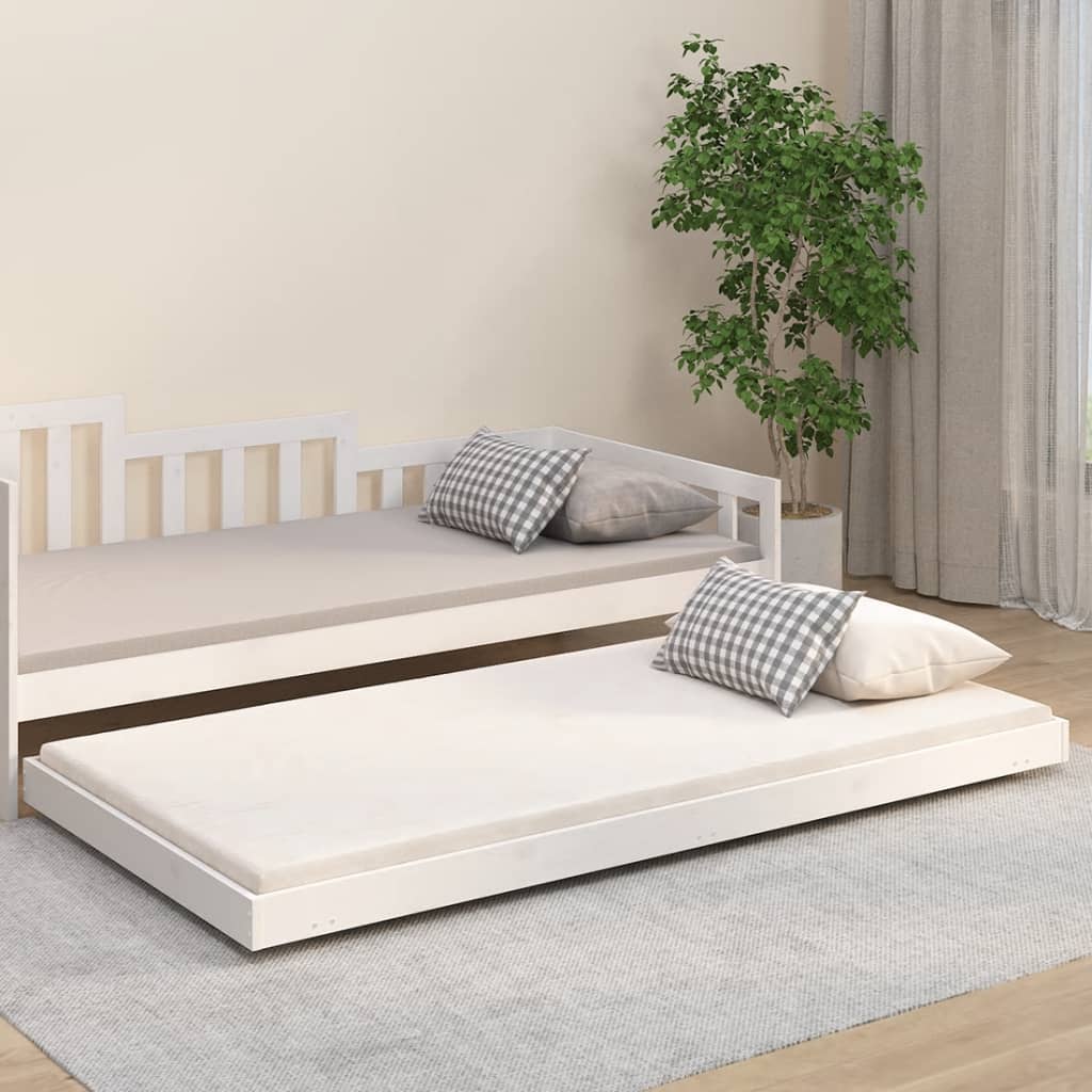 solid wood bed without mattress, pine wood