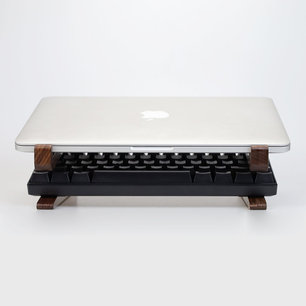 Base Mount Spider Accessory Magic Keyboard Stand Walnut Wood Bracket Storage for Apple MacBook