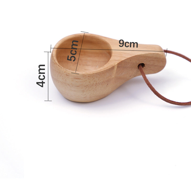 Nordic Cup Rubber Wood Coffee Cup Creative Tea Cup Wood Water Cup Handy Cup Wood Cup