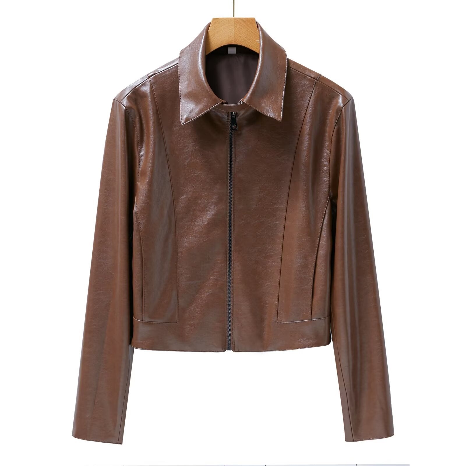 Imitation leather jacket