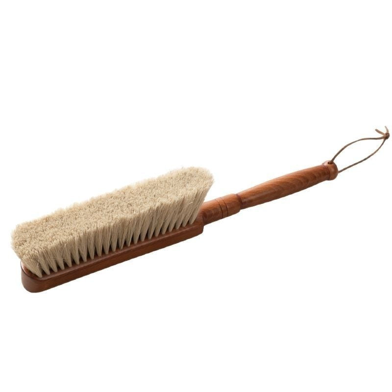 Cepillo de limpieza para dormitorio doméstico, cepillo para cama de pelo de caballo, mango de madera maciza, cerdas suaves