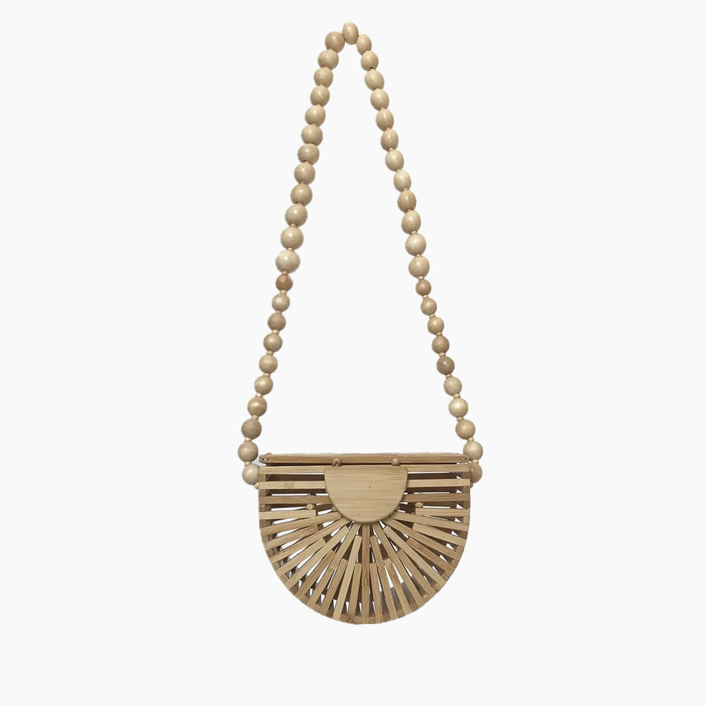Ins Korean Version Of The Small Fresh Bamboo Basket Bag Messenger Backpack Messenger Lipstick Bag Straw Bag Hollow Bag Small Bag