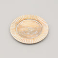 Handcrafted 13  Wood White Charger Plate Wooden Dinning Placemat Artisan Wood Tableware