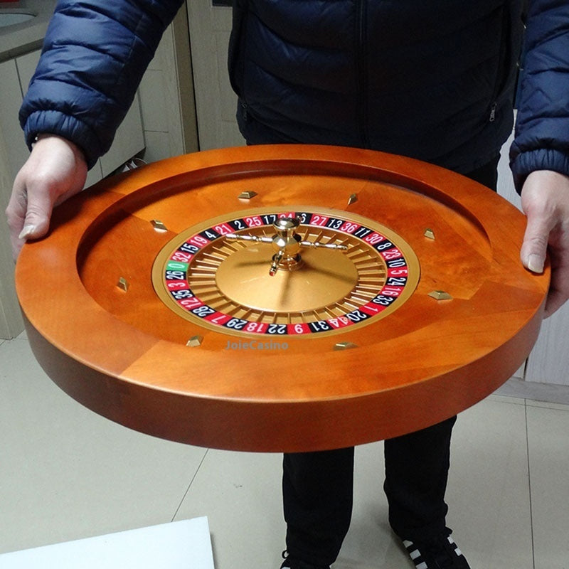 Solid Wood Roulette Wheel Yellow Diameter 50cm20-inch Or 45cm18-inch Casino Metal Turntable