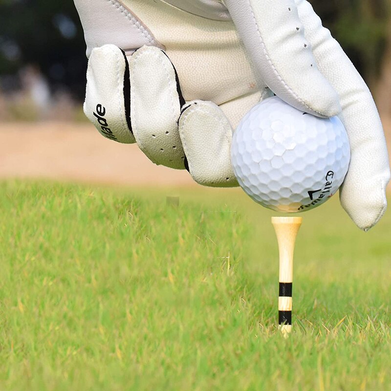Professional Golf Tees Durable Bamboo Tees Natural Color 70mm 83mm 100pcs/pack
