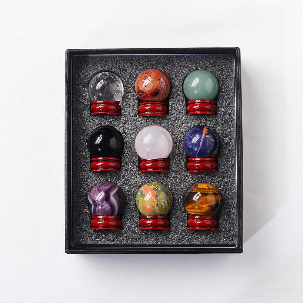 Natural Crystal Ball Ornament