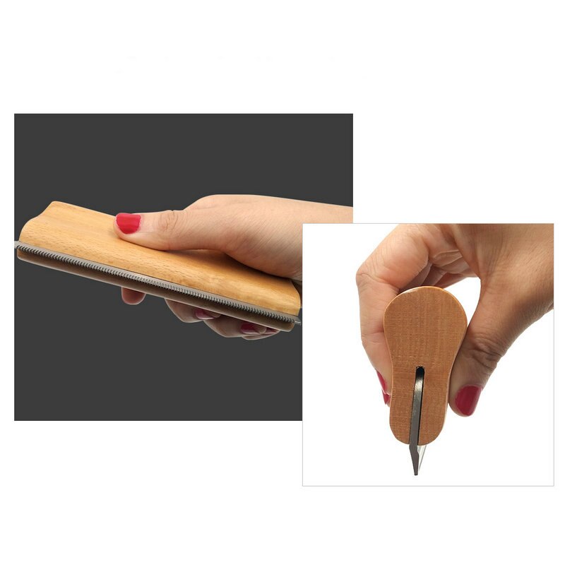 Wood Groom Brush vis Deshedding Grooming Tool, Professional Pet Wooden Groomer