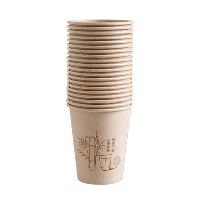 Vaso de papel natural de fibra de bambú ecológico