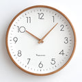 Nordic Wall Clock Household Living Room Log Modern Simple Wall Clock Silent Fashion Bedroom Japanese Solid Wood Clock
